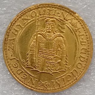 🇨🇿 Zlatý Svätováclavský 1 Dukát 1926 autor: J.Benda, O.Španiel; hmotnost : 3,49g; priemer : 19,75mm; materiál : Au #zlato...